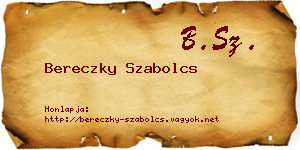 Bereczky Szabolcs névjegykártya